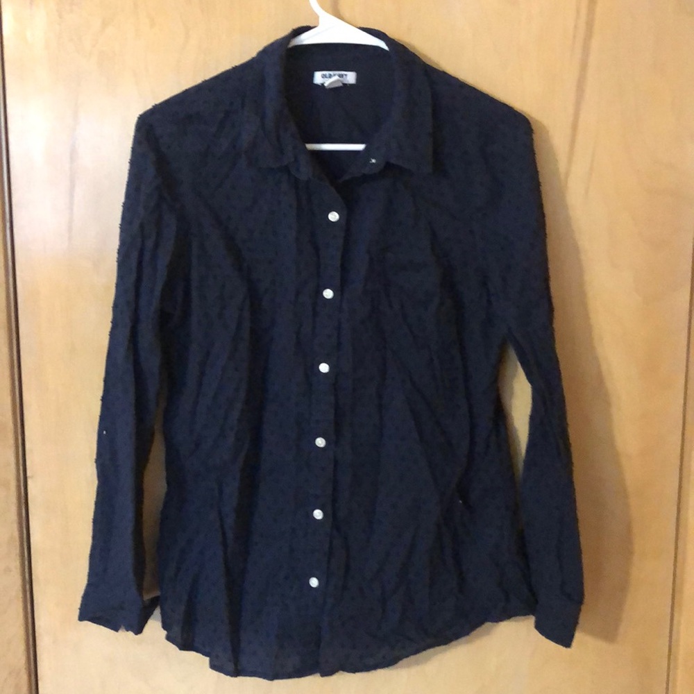 Old Navy button up with eyelet like texture